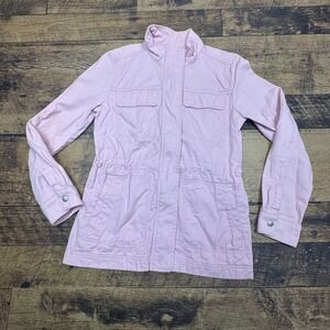 GAP Utility Jacket Lightweight Drawstring‎ Waist Pink Coat Women's XS
